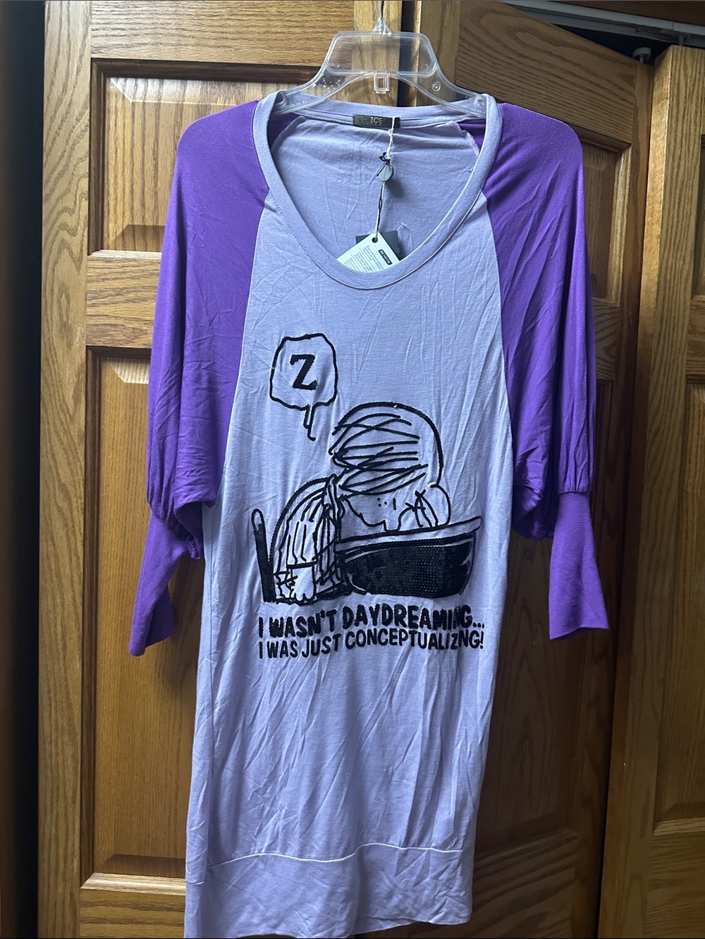 Iceberg Lavender Purple Crewneck Top with Tag